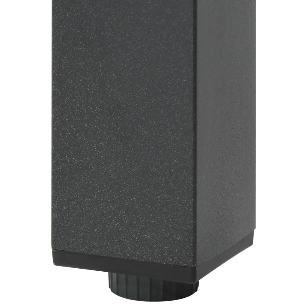 Vrtni stol 80x80x74 cm staklo i aluminij - crni, 80x80 cm, 1 - number 7.