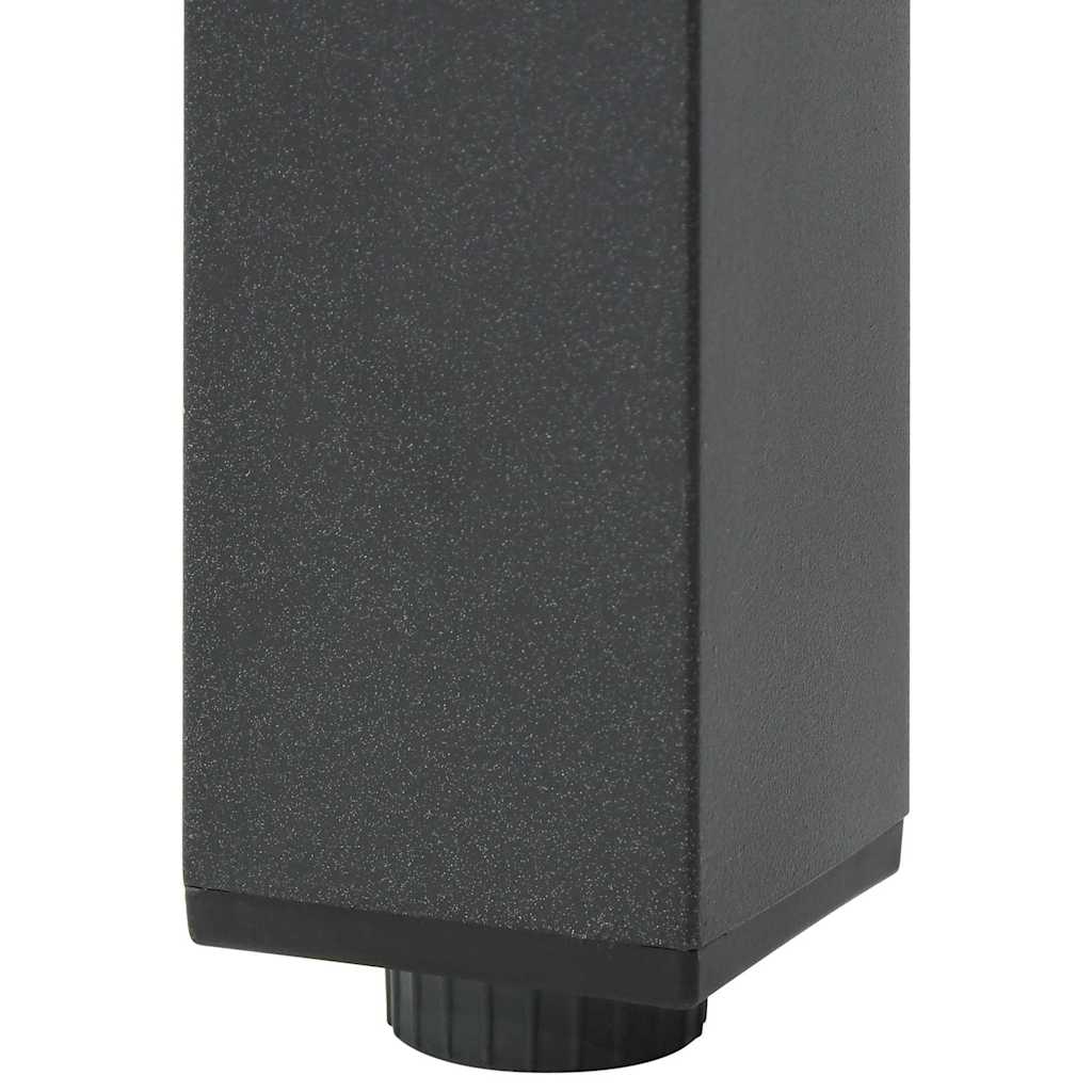 Hagetabell 190x90x74 cm aluminium og glass - svart, 190 x 90 cm, 1 - number 7.