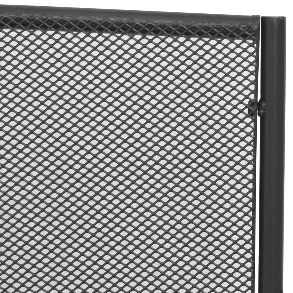 Vrtna klupa 108 cm čelik i žičana mreža antracit siva - number 4.