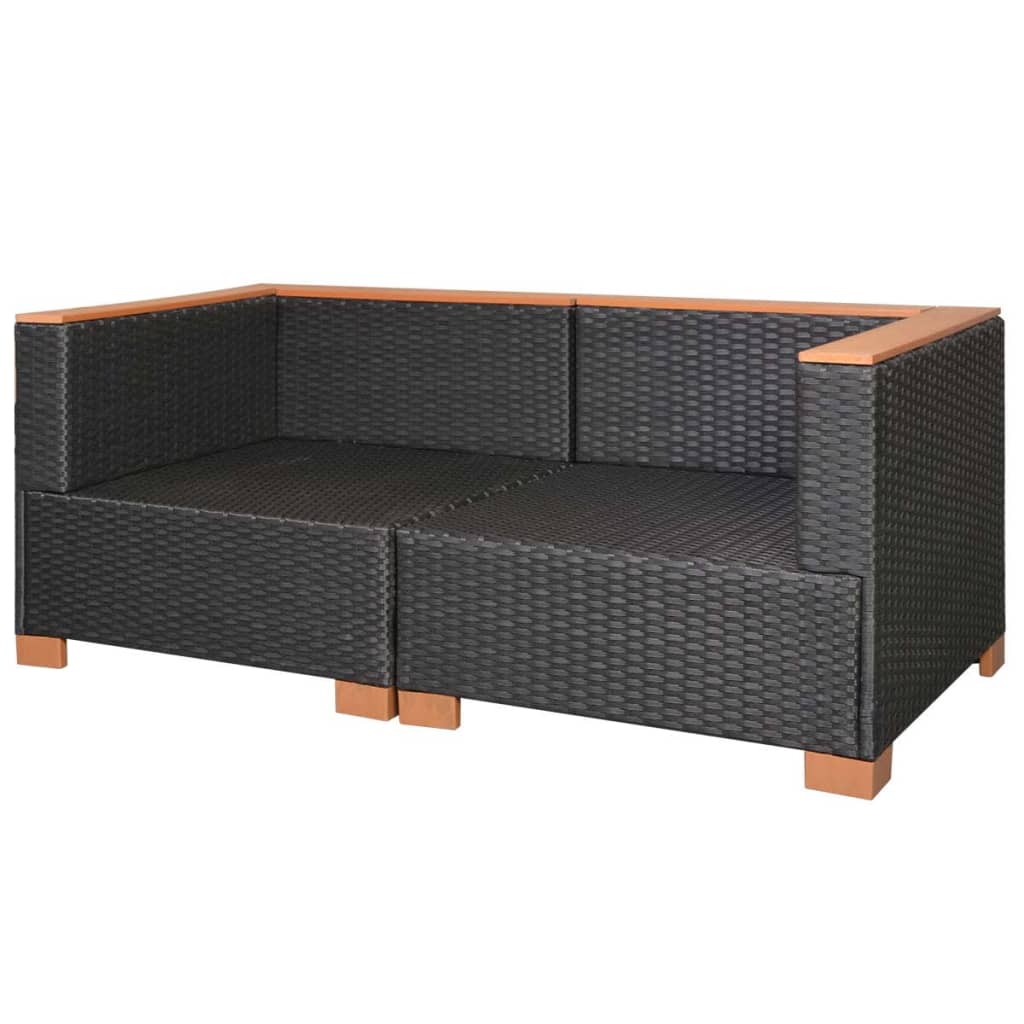 Hagesofa polyrattan sort - number 6.