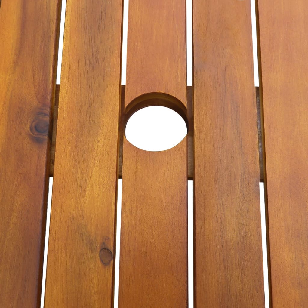 Utendørs spisebordsett 7 deler massivt akasietre - number 4.