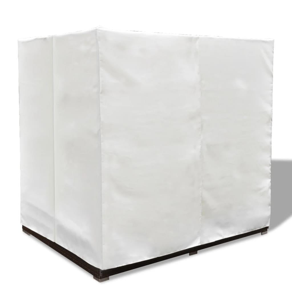 Solseng med gardiner polyrattan brun - number 9.