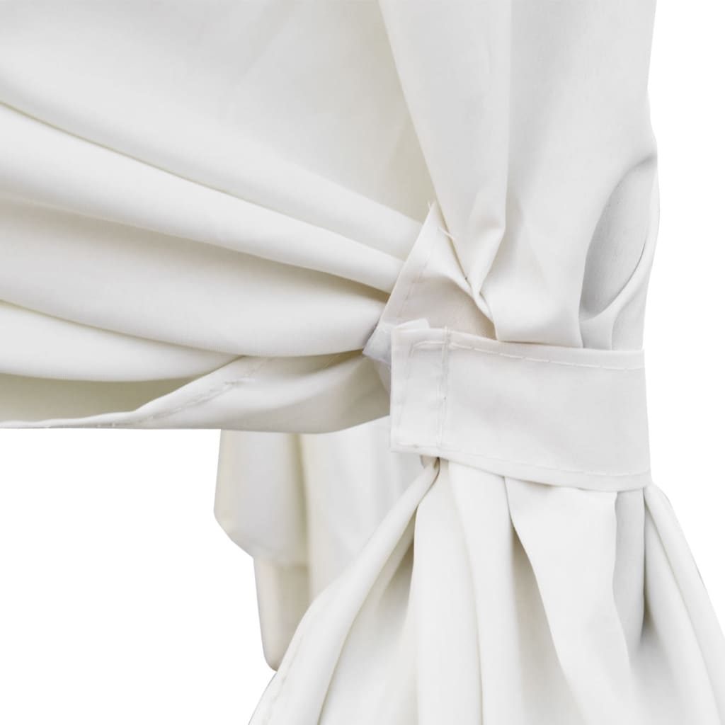 Solseng med gardiner polyrattan brun - number 10.