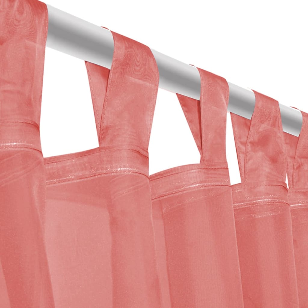 Voile-gardiner stk. - rød, 140 x 225 cm, 2 - number 5.