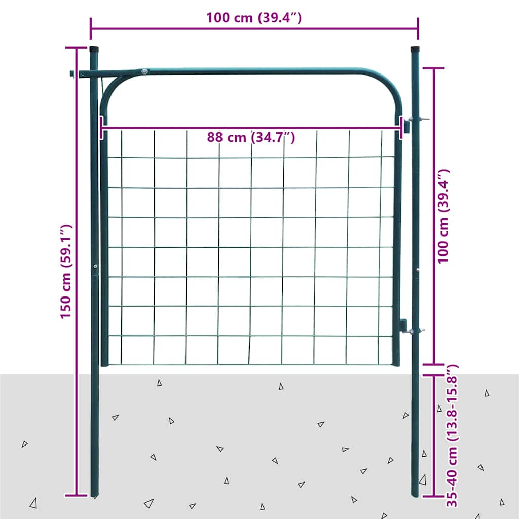 Havelåge - grøn, 100 x 100 cm - number 6.