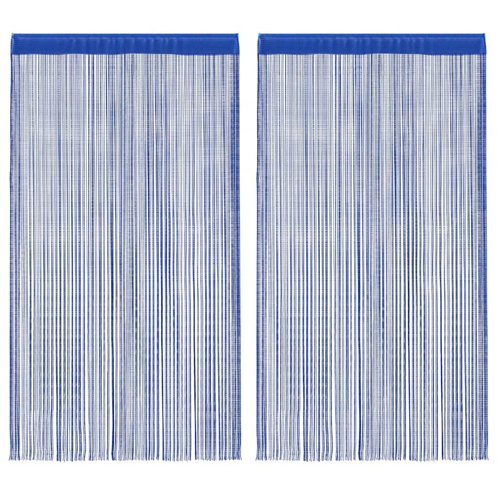 Trådgardiner stk. 140 x 250 cm - blå, 140 cm, 2 - number 1.