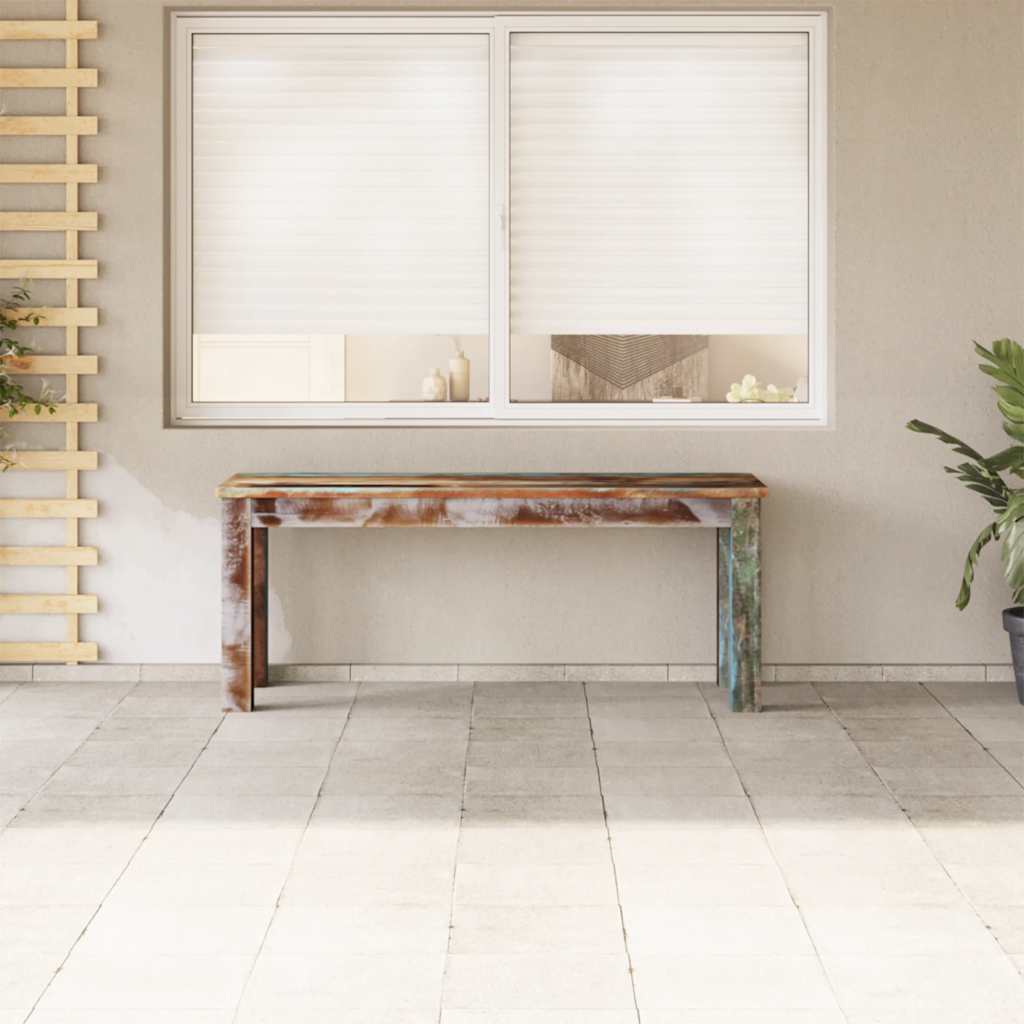 Ławka 110x35x45 cm lite drewno z odzysku - number 3.