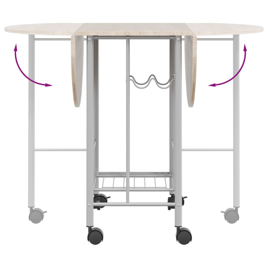 Składany stół jadalny z 5 części mdf - beżowy, 4 - number 4.