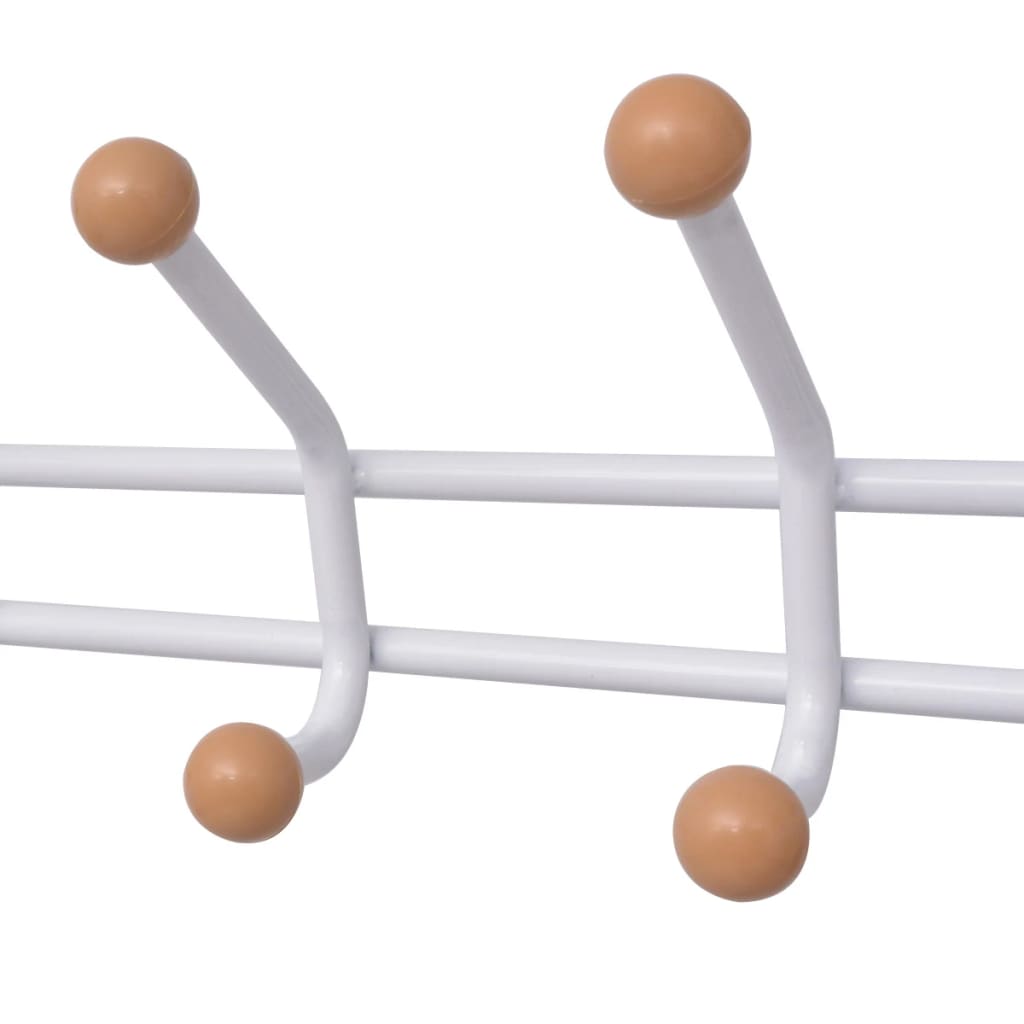 Knagerække med skoopbevaring 68x32x182,5 cm - hvid, 1 - number 3.