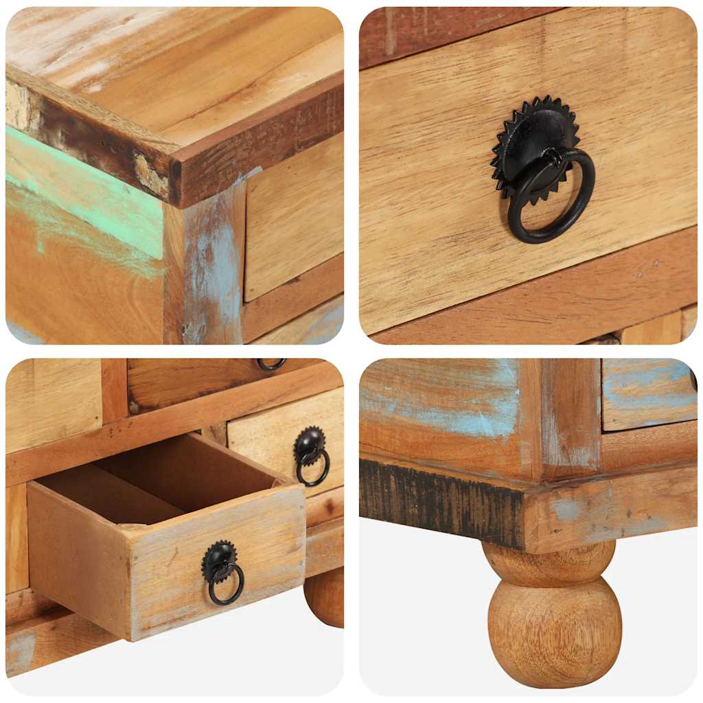 Sofabord 70x70x38 cm genbrugstræ - number 8.