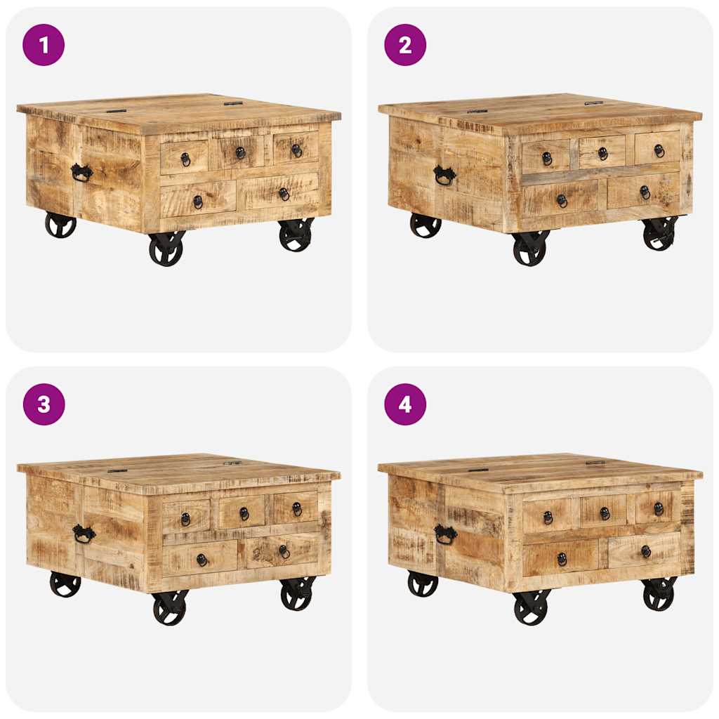 Sofabord 70x70x40 cm ru mangotræ - number 11.