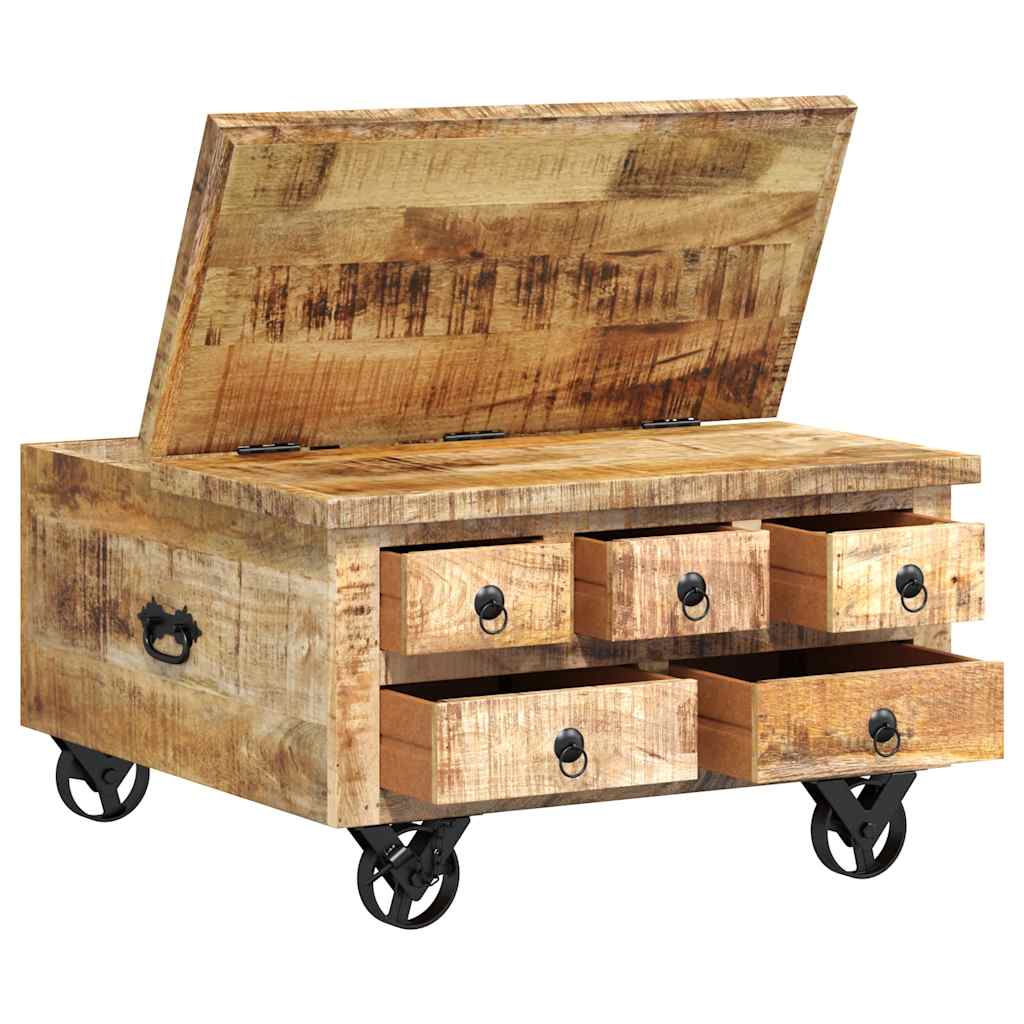 Sofabord 70x70x40 cm ru mangotræ - number 4.