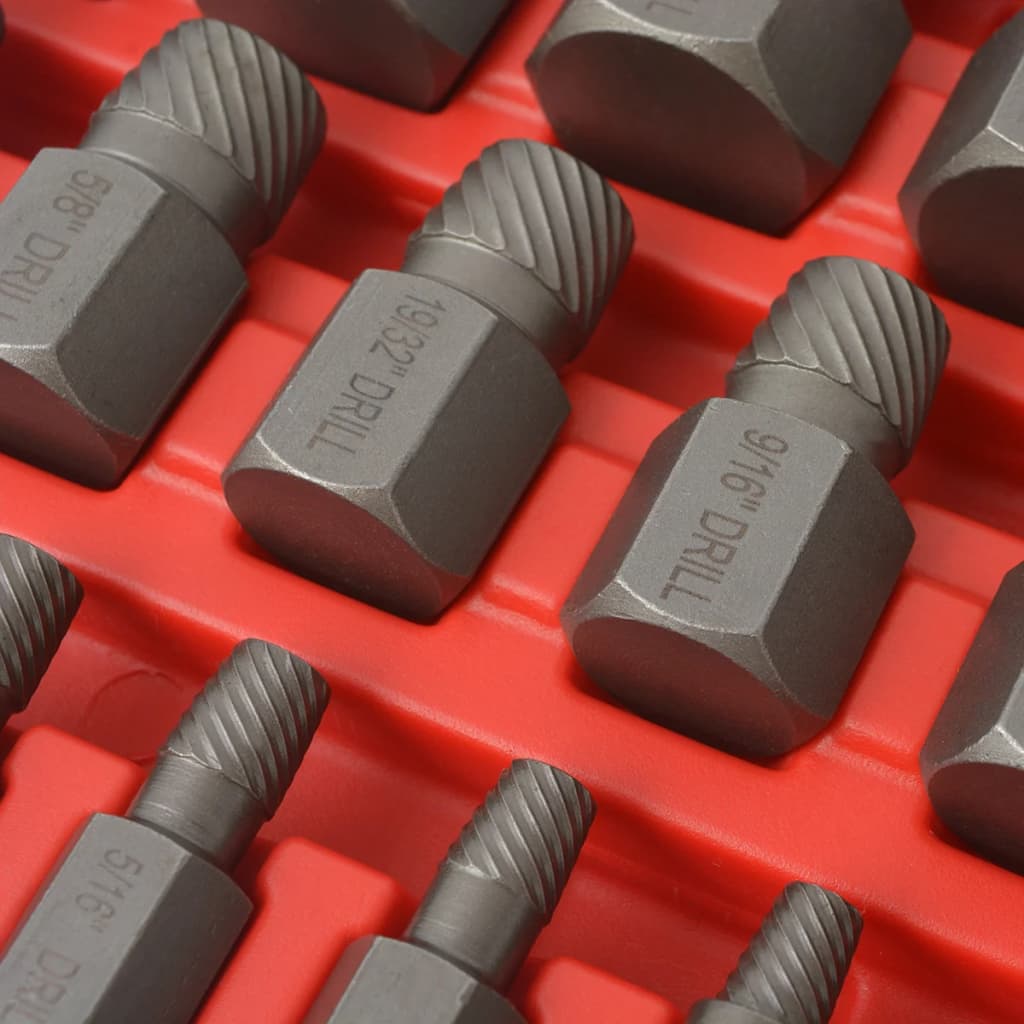 Multi-spline skrueudtrækkersæt i 25 dele stål - number 3.