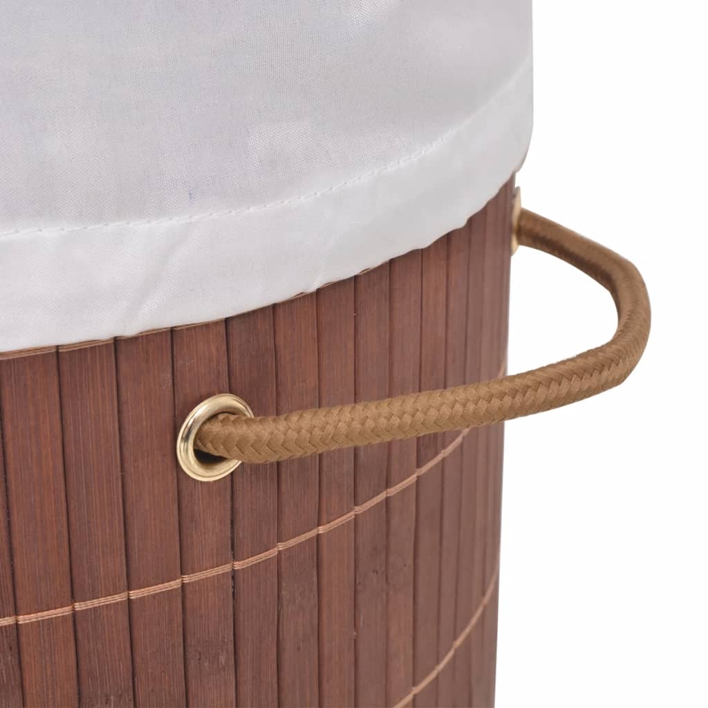 Laundry basket bamboo oval - brown, 45 x 35 x 60 cm, 1 - number 4.