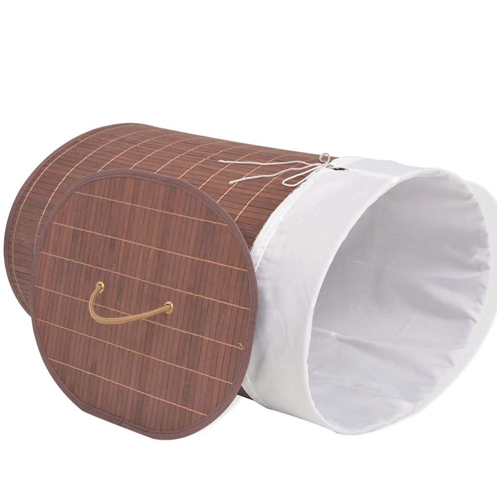 Laundry basket bamboo oval - brown, 45 x 35 x 60 cm, 1 - number 3.