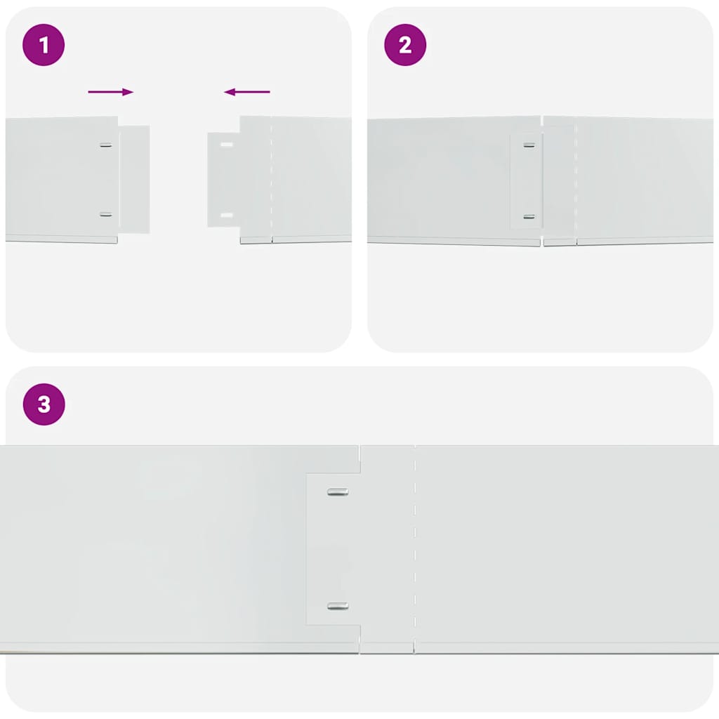 Sängkanter 15 st. galvaniserat stål 100 x 20 cm - number 6.