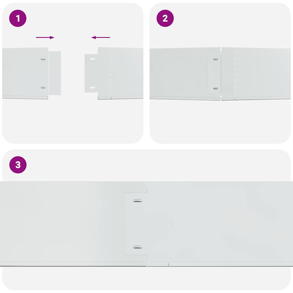 Set med sängkanter 20 st. galvaniserat stål 100 x 20 cm - number 6.