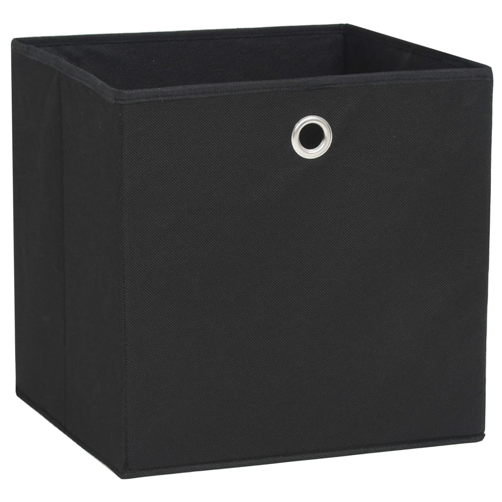 Storage boxes 4 pcs. 32x32x32 cm non-woven fabric black - number 4.