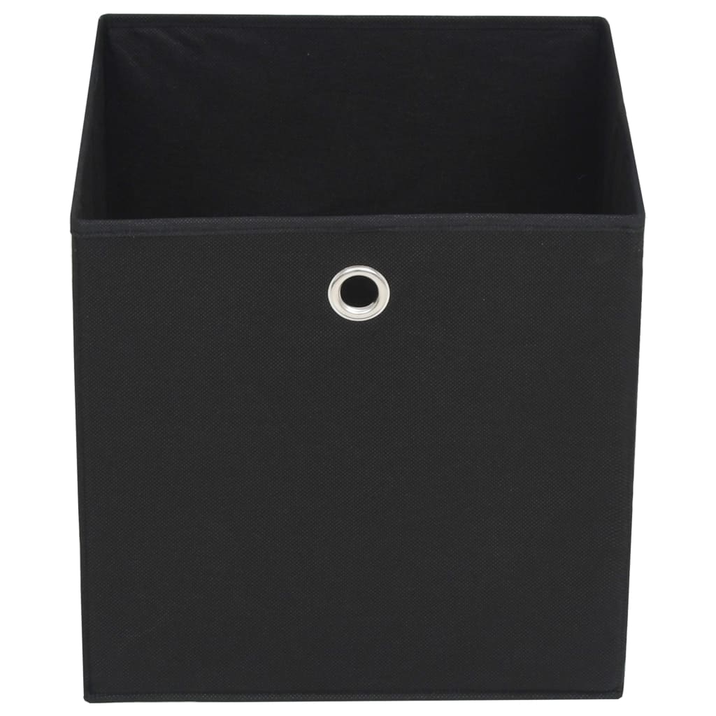 Storage boxes 4 pcs. 32x32x32 cm non-woven fabric black - number 3.