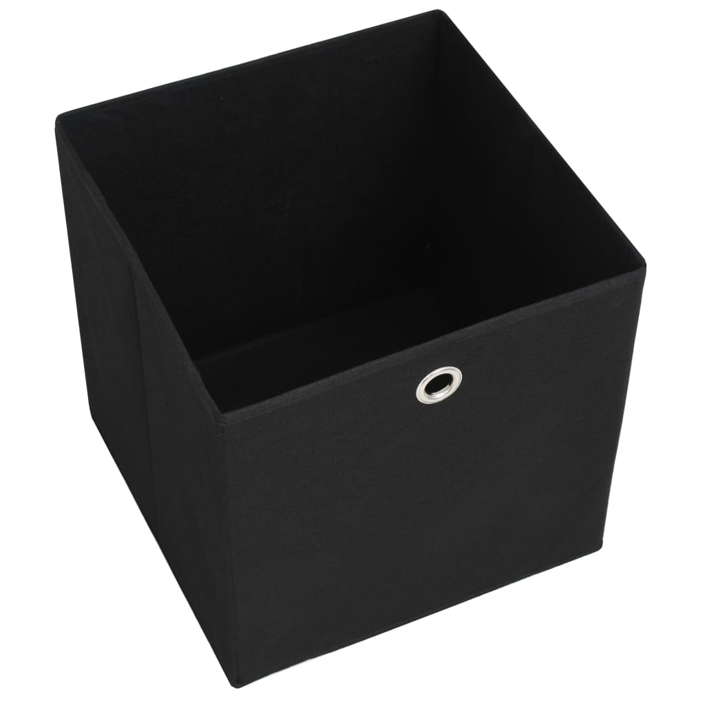 Storage boxes 4 pcs. 32x32x32 cm non-woven fabric black - number 5.