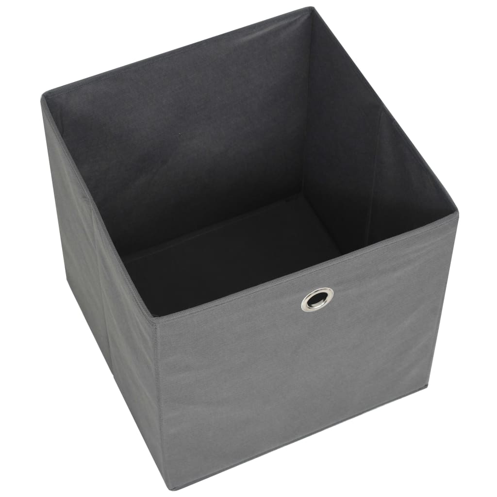 Storage boxes 4 pcs. 32x32x32 cm non-woven fabric grey - number 4.
