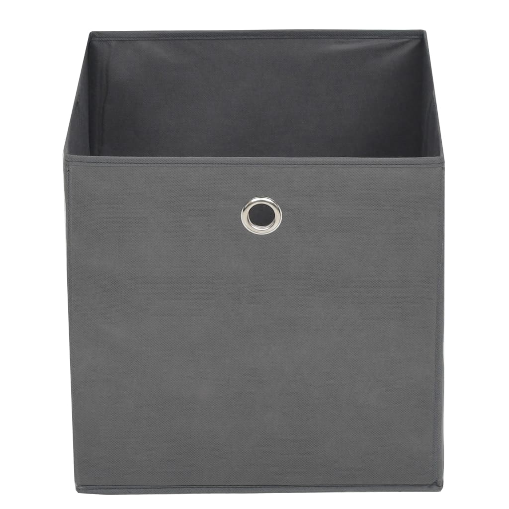 Storage boxes 4 pcs. 32x32x32 cm non-woven fabric grey - number 3.