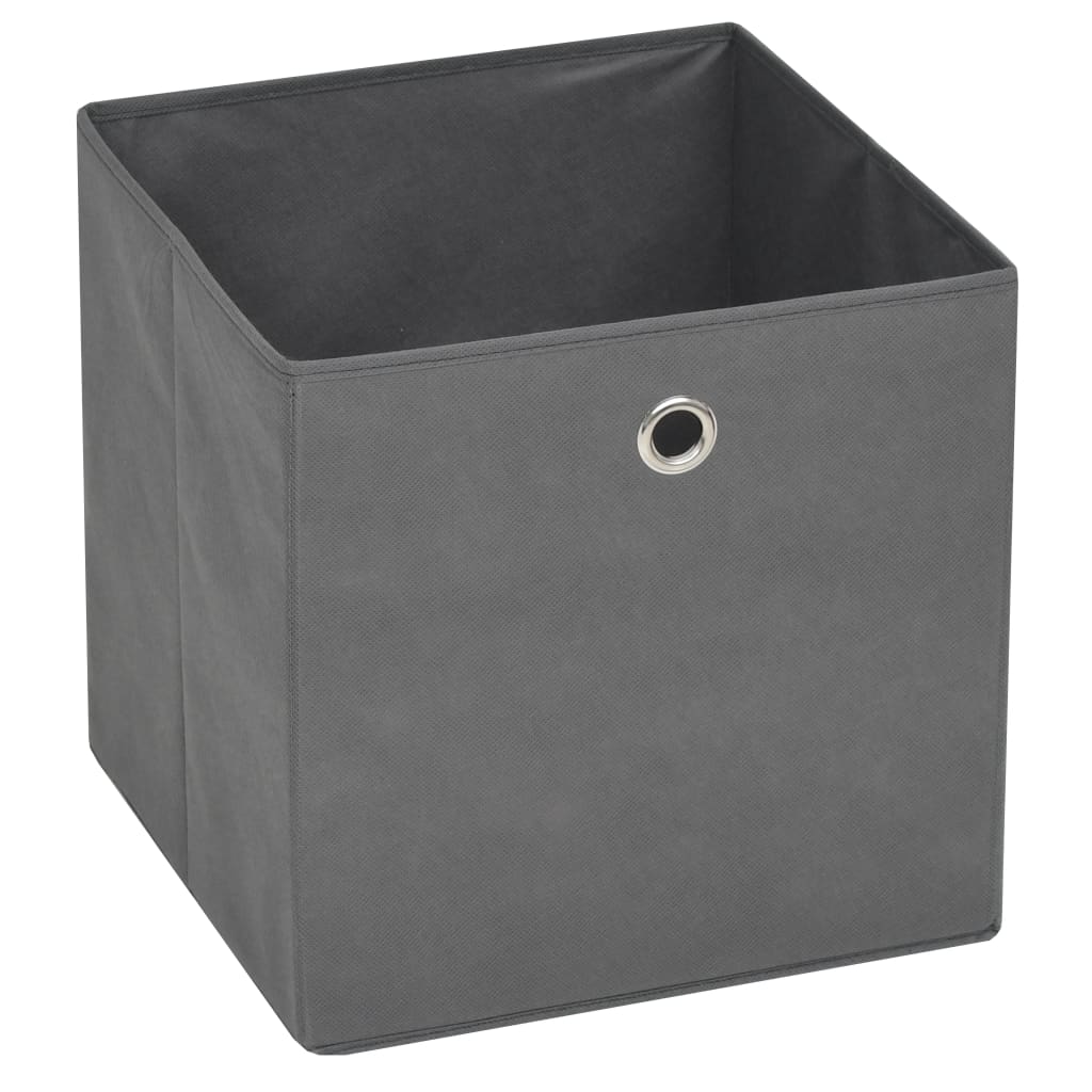 Storage boxes 4 pcs. 32x32x32 cm non-woven fabric grey - number 5.