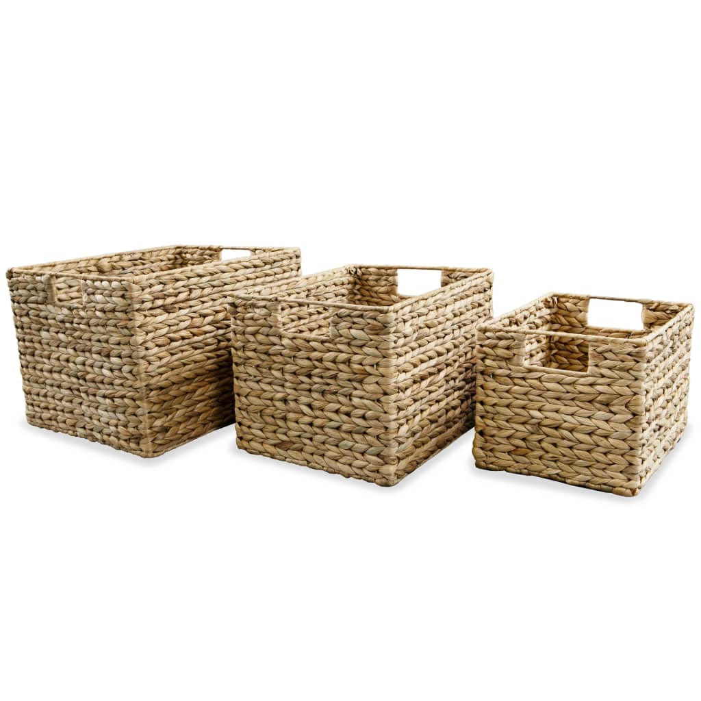 Storage basket set 3 part water hyacinth - number 1.