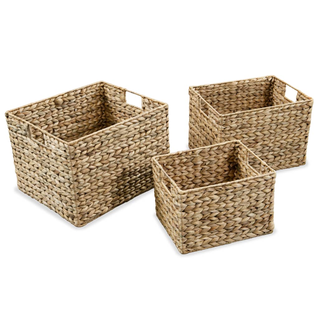 Storage basket set 3 part water hyacinth - number 2.