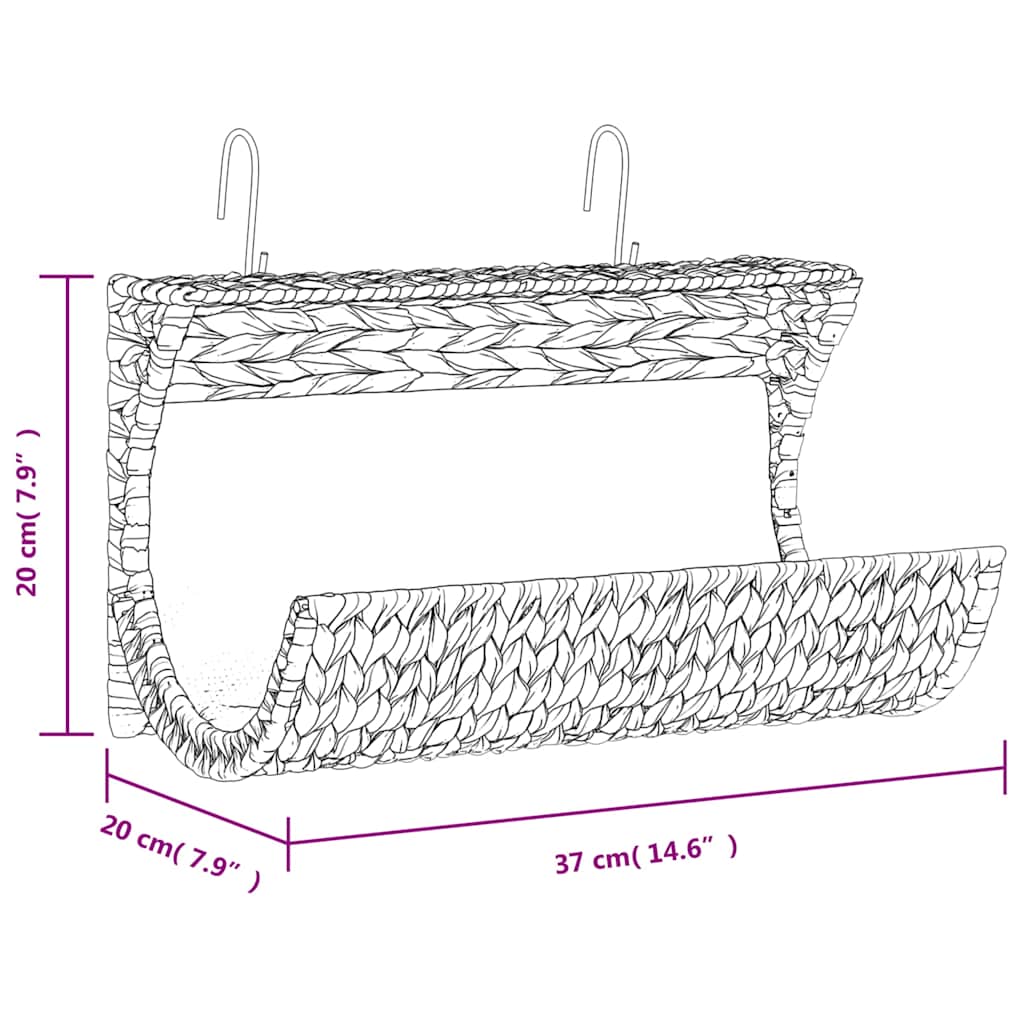 Lit pour chat avec coussins en jacinthe d'eau 37 x 20 x 20 cm - number 8.
