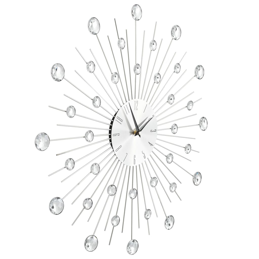 Wall clock with quartz movement modern design 50 cm - silver - number 3.