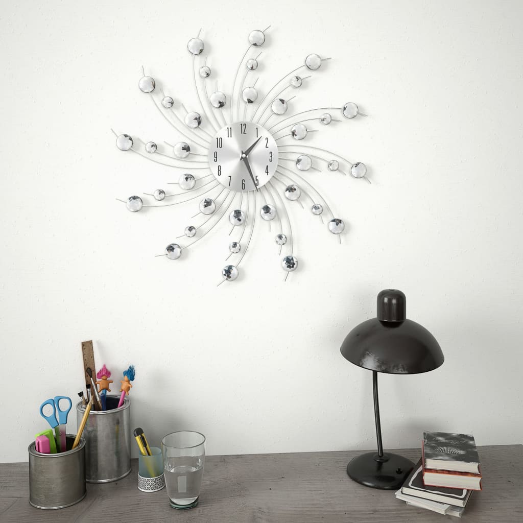 Wall clock with quartz movement modern design 50 cm - number 2.