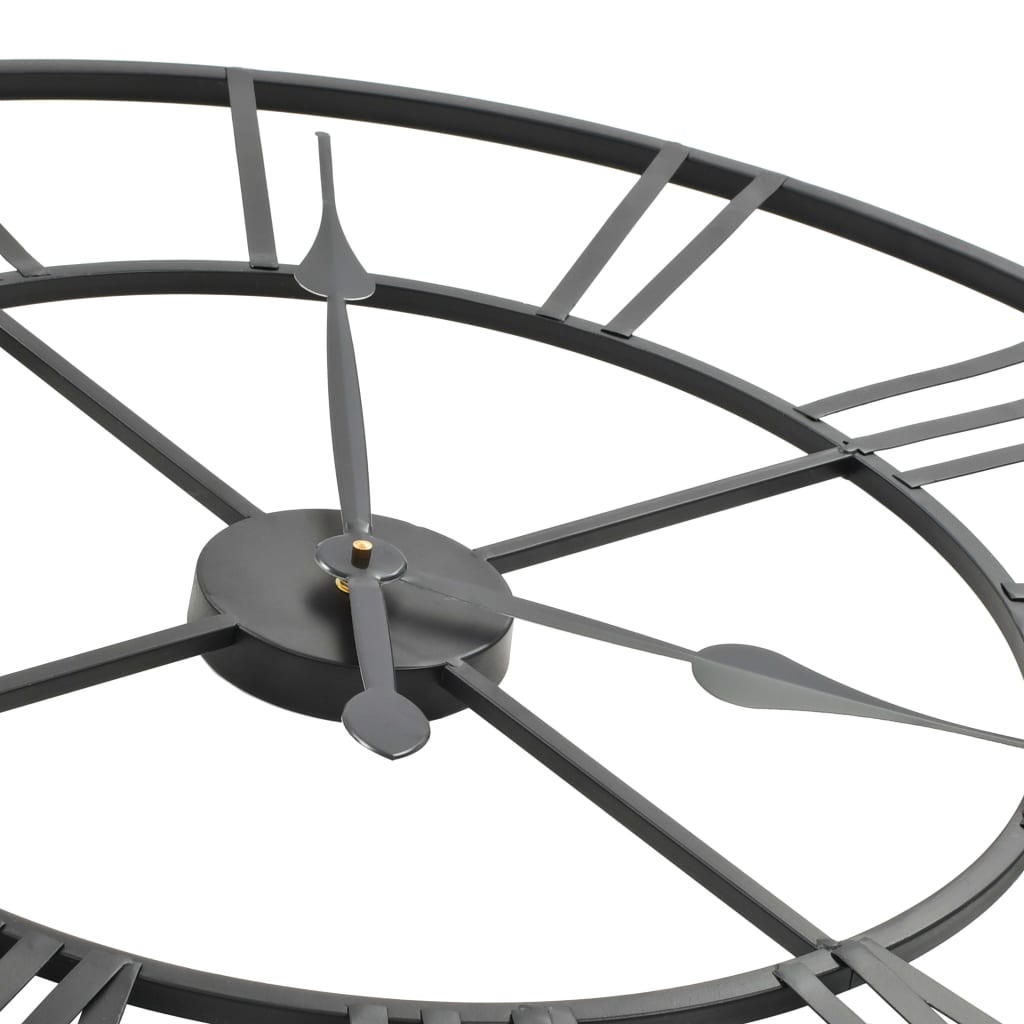 Vægur i vintagestil kvarts-urværk metal xxl - 80 cm - number 4.