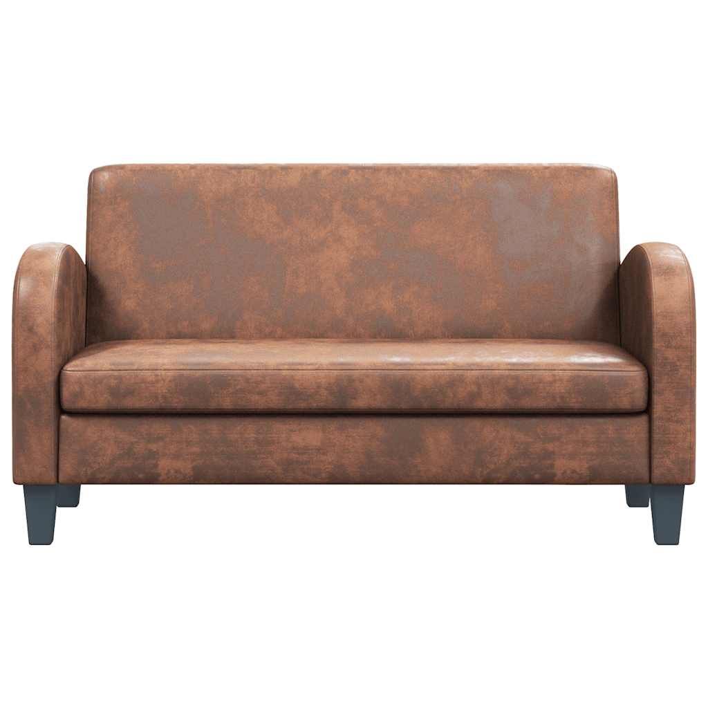 2-personers sofa kunstigt ruskind brun - number 2.