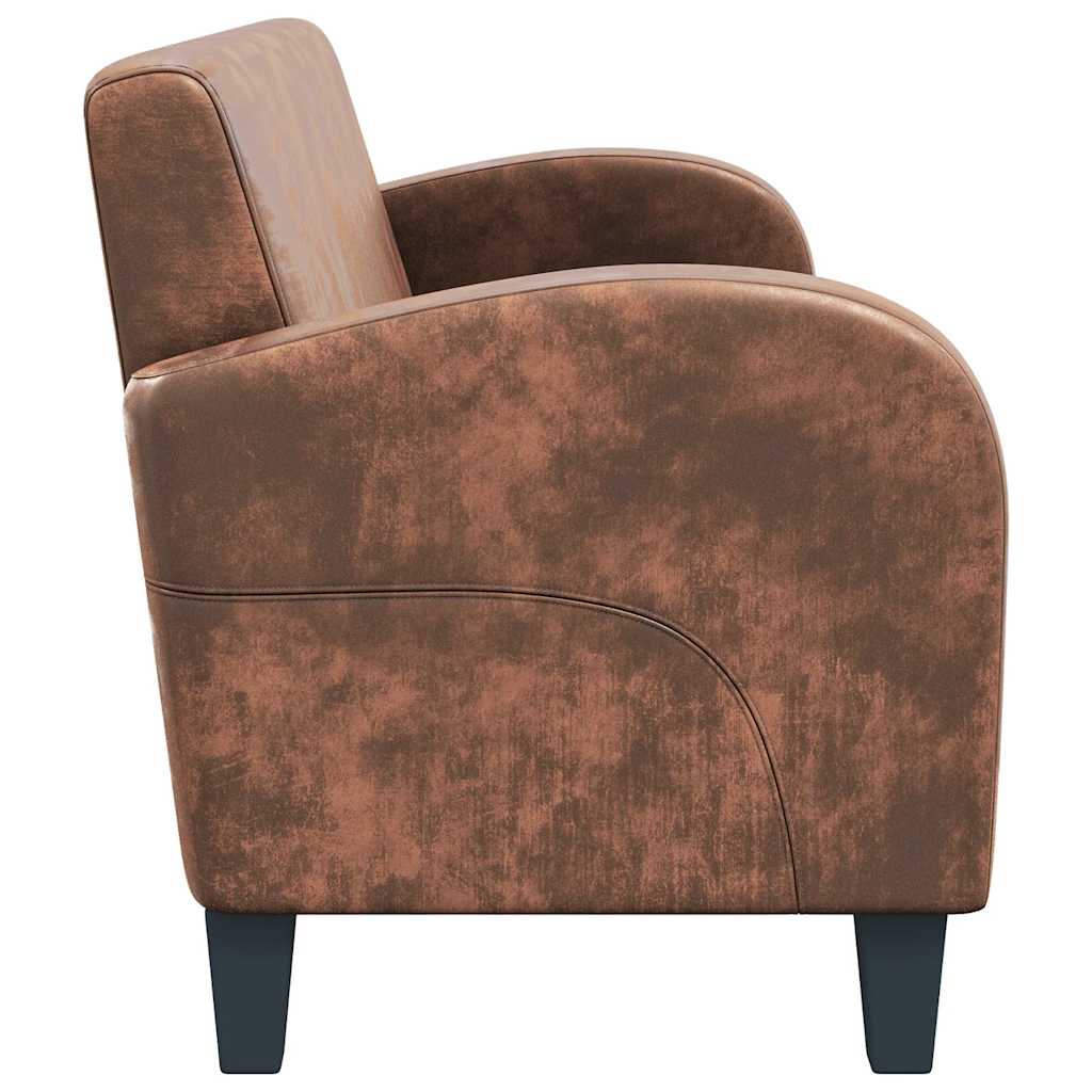 Sofa 3-osobowa imitacja zamszu brąz - number 3.