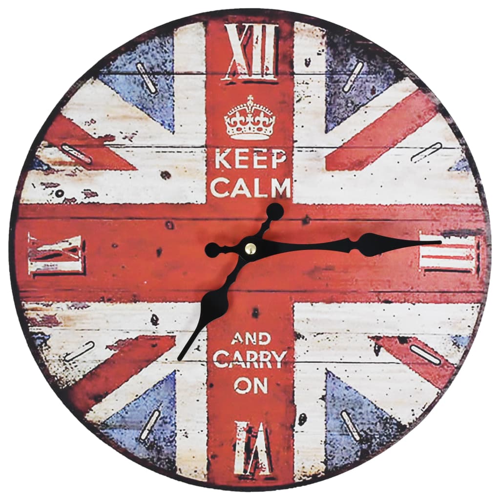 Horloge murale style vintage uk - grande bretagne, 30 cm - number 2.