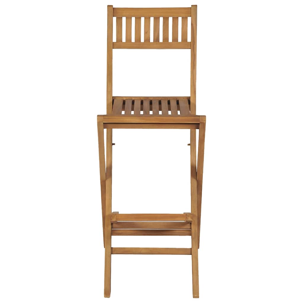 Sklopive vanjske barske stolice 2 kom. puno tikovino - number 2.