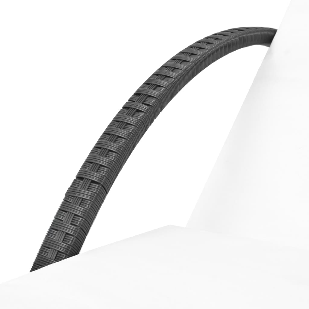 Liggestole 2 stk. med bord polyrattan sort - number 7.