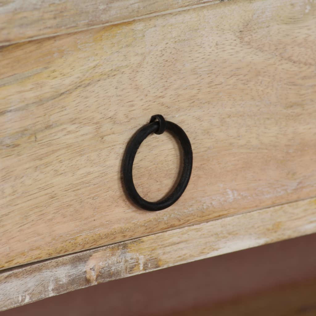 Biurko z litego drewna mango i stali 110 x 50 x 96 cm - number 7.