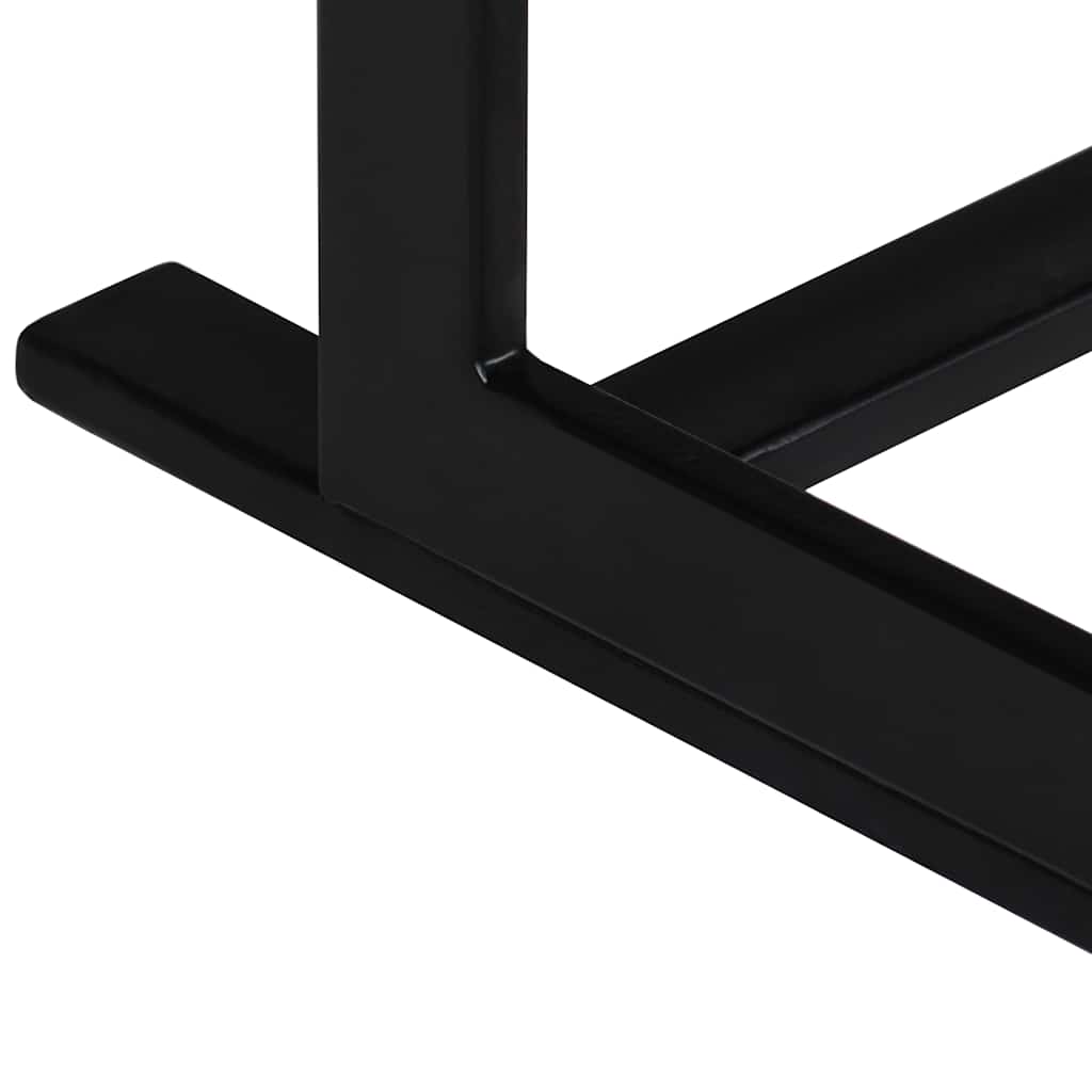 2-personers bænk massivt mangotræ og stål - number 8.