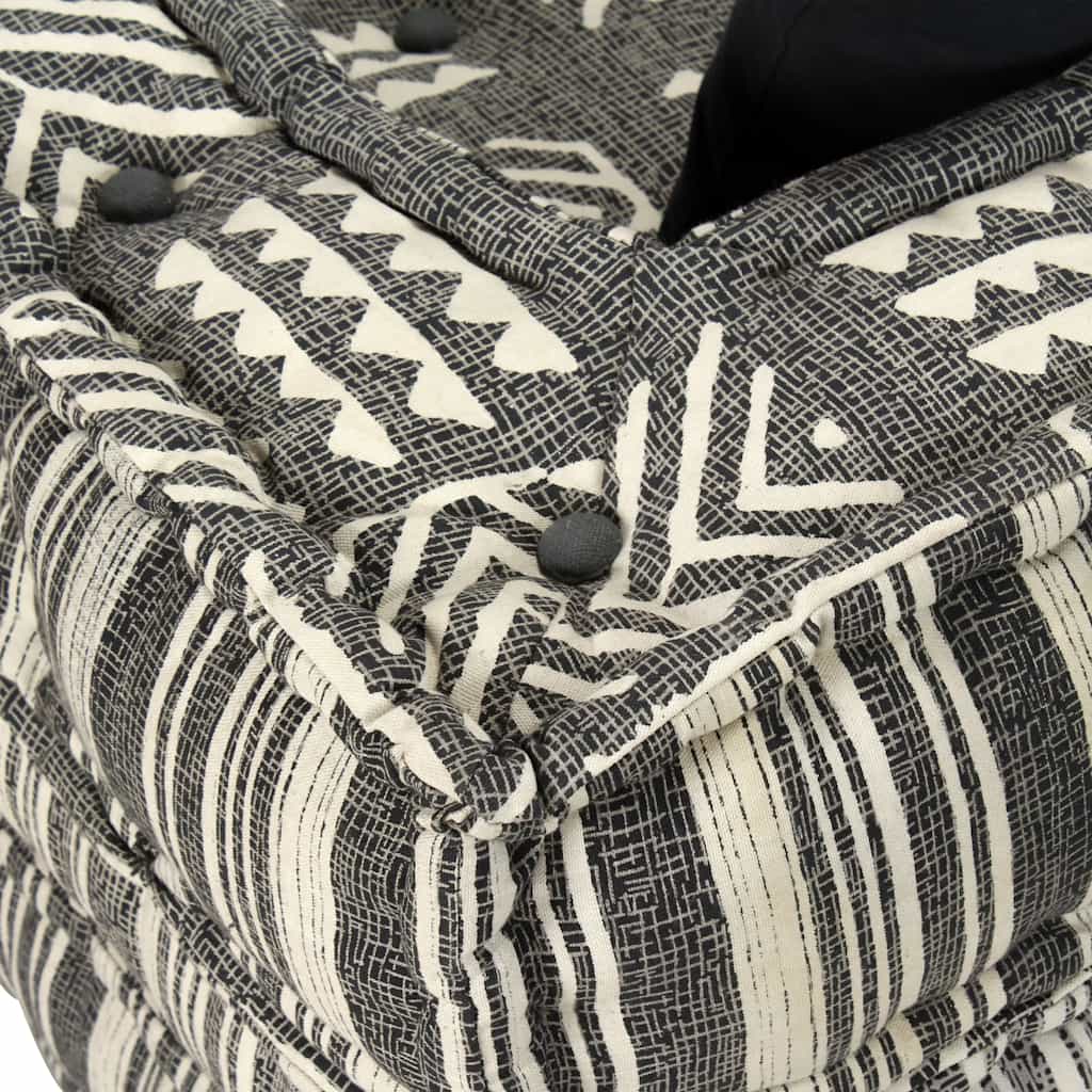 2-personers modulpuf stof grå striber - number 6.