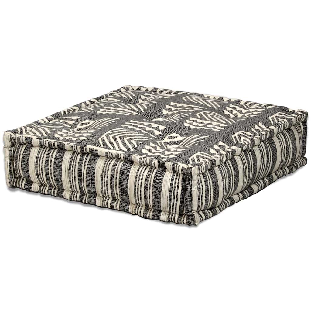 2-personers modulpuf stof grå striber - number 11.