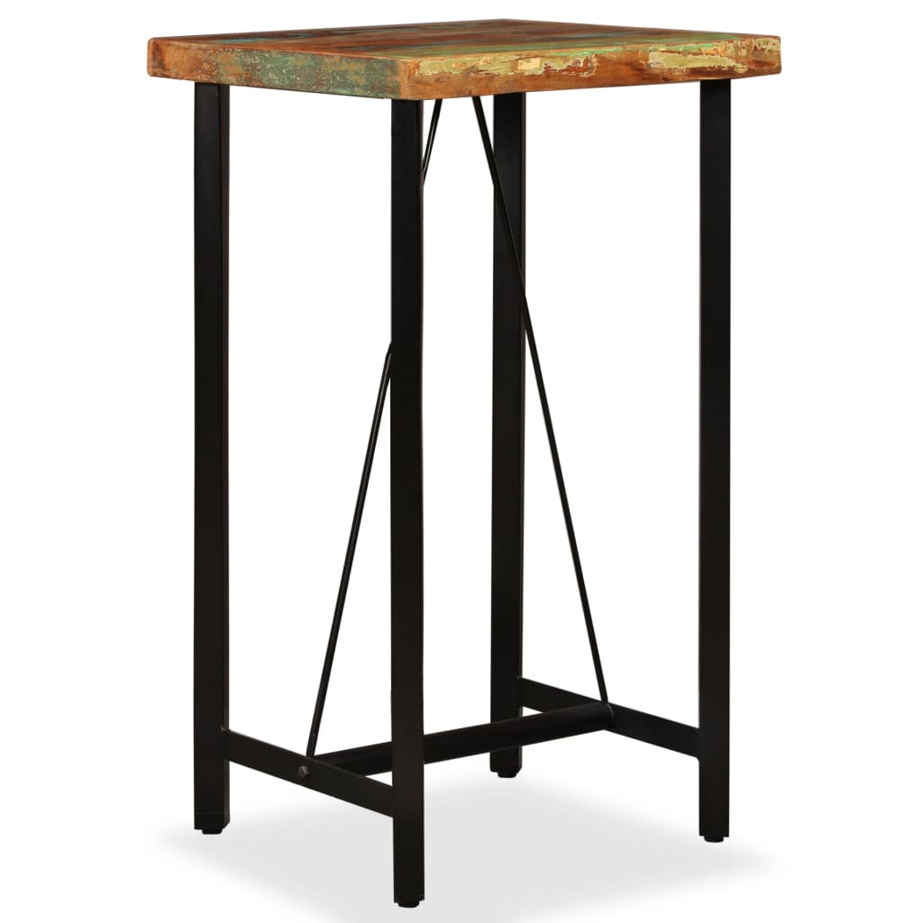 Barbord 60x60x107 cm massivt genanvendt træ - number 1.