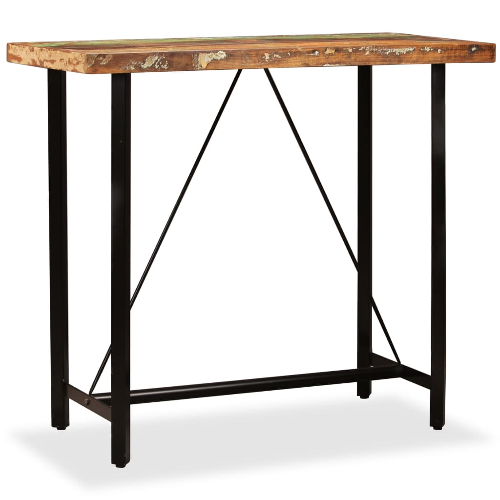 Barbord 120x60x107 cm massivt genbrugstræ - number 1.