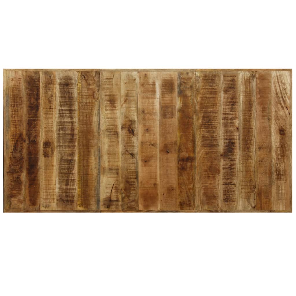 Spisebord i massivt mangotræ og stål krydsstel 180 cm - number 6.