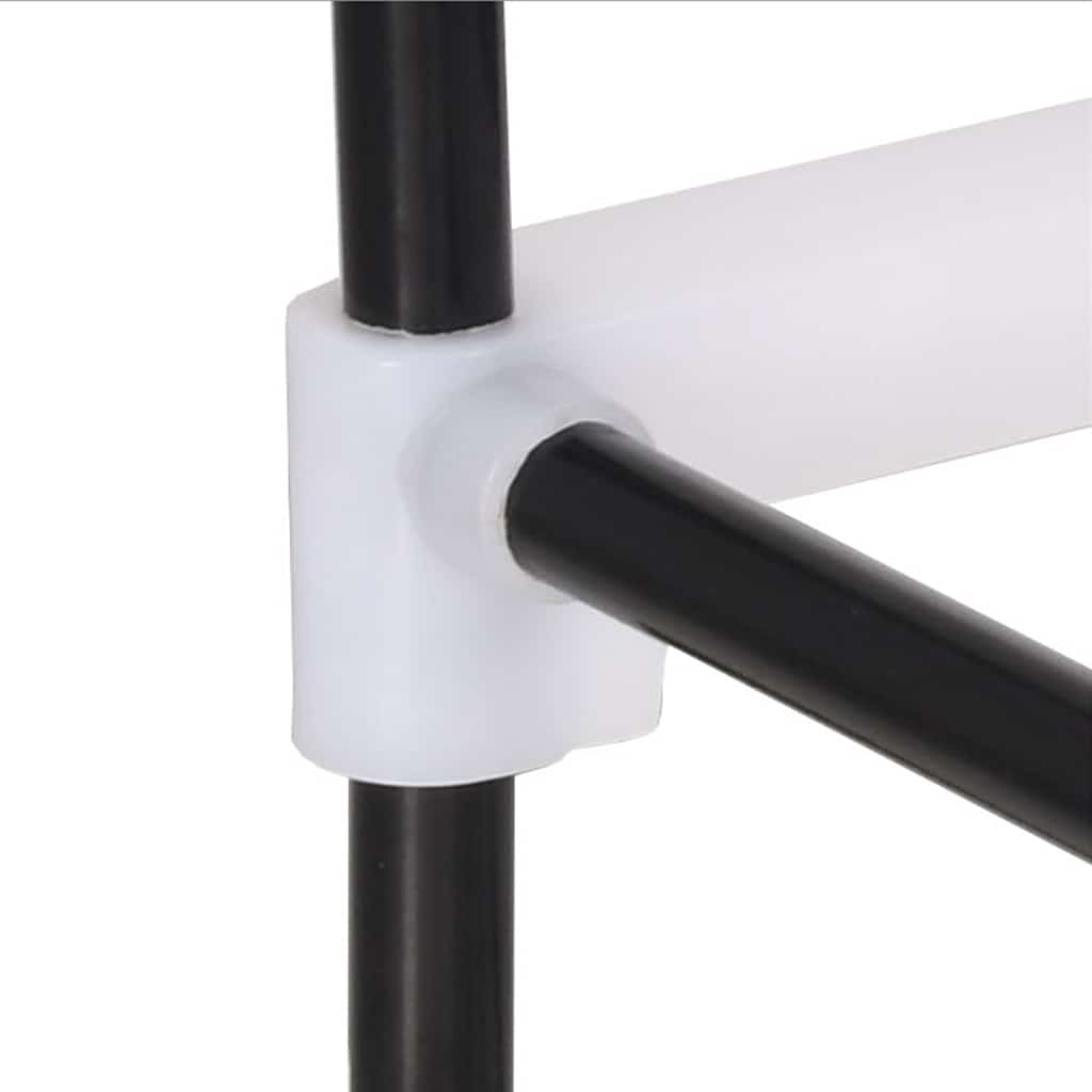 Stalak za cipele sa 7 polica metal i plastika crni - number 6.