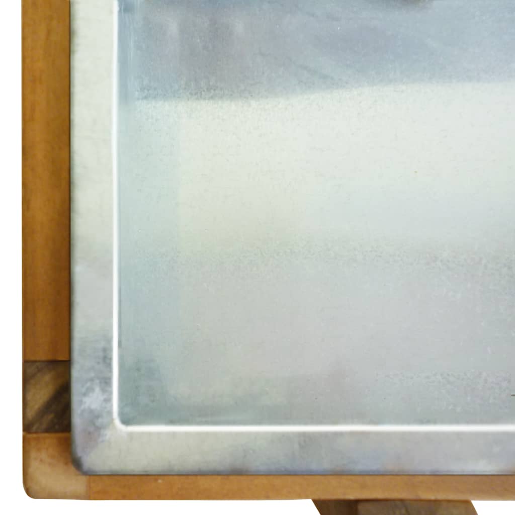 Podignuta žardinjera od punog bagremovog drveta i cinka - number 5.