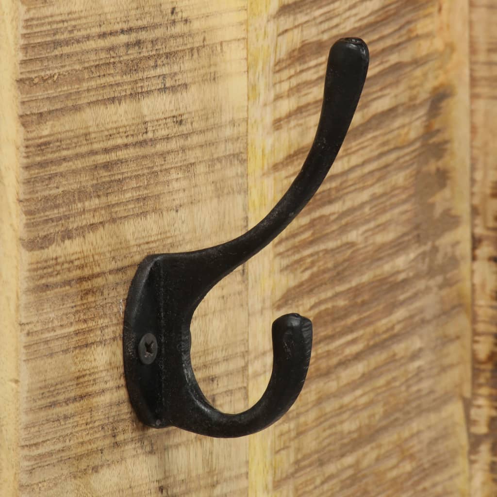 Portemanteau mural 2 pcs. bois de manguier massif 36 x 110 x 3 cm - number 6.