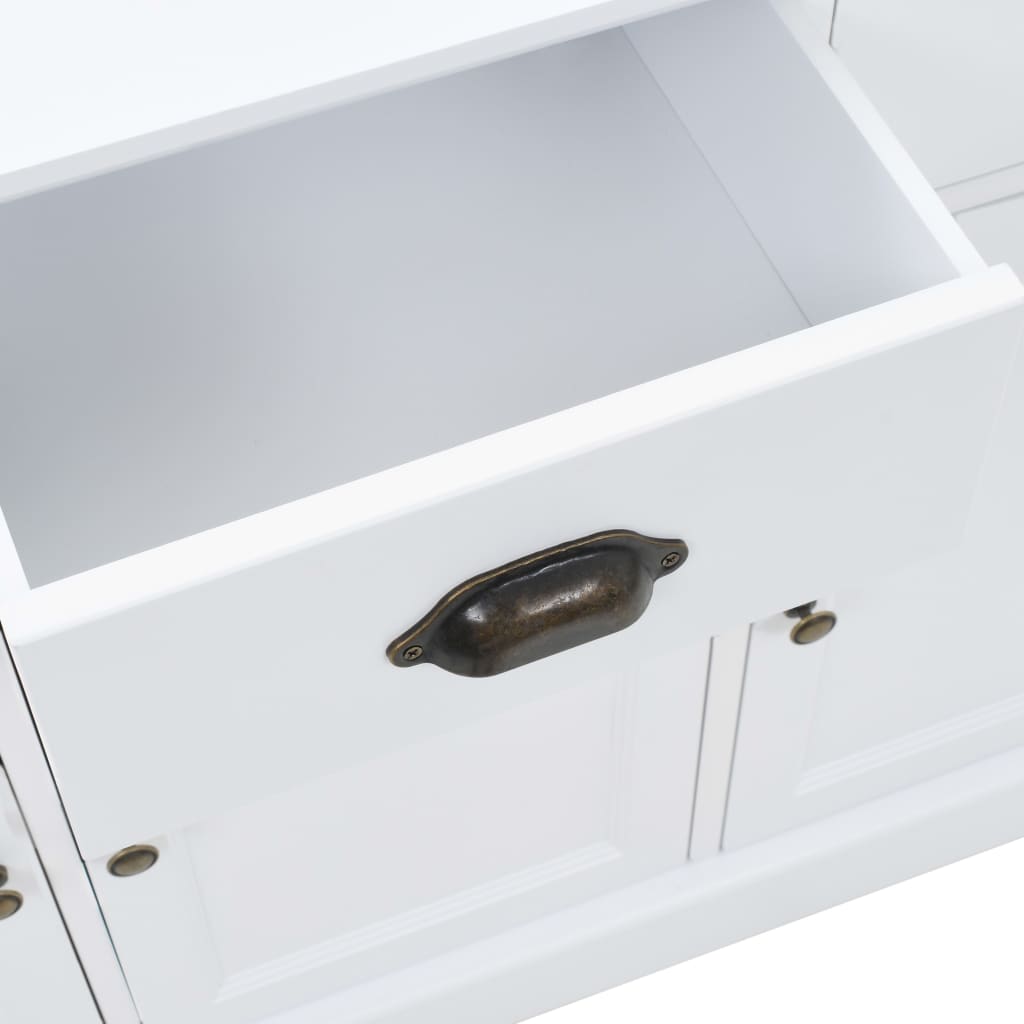 Skænk med 3 låger 105x35x77,5 cm mdf og fyrretræ - number 8.