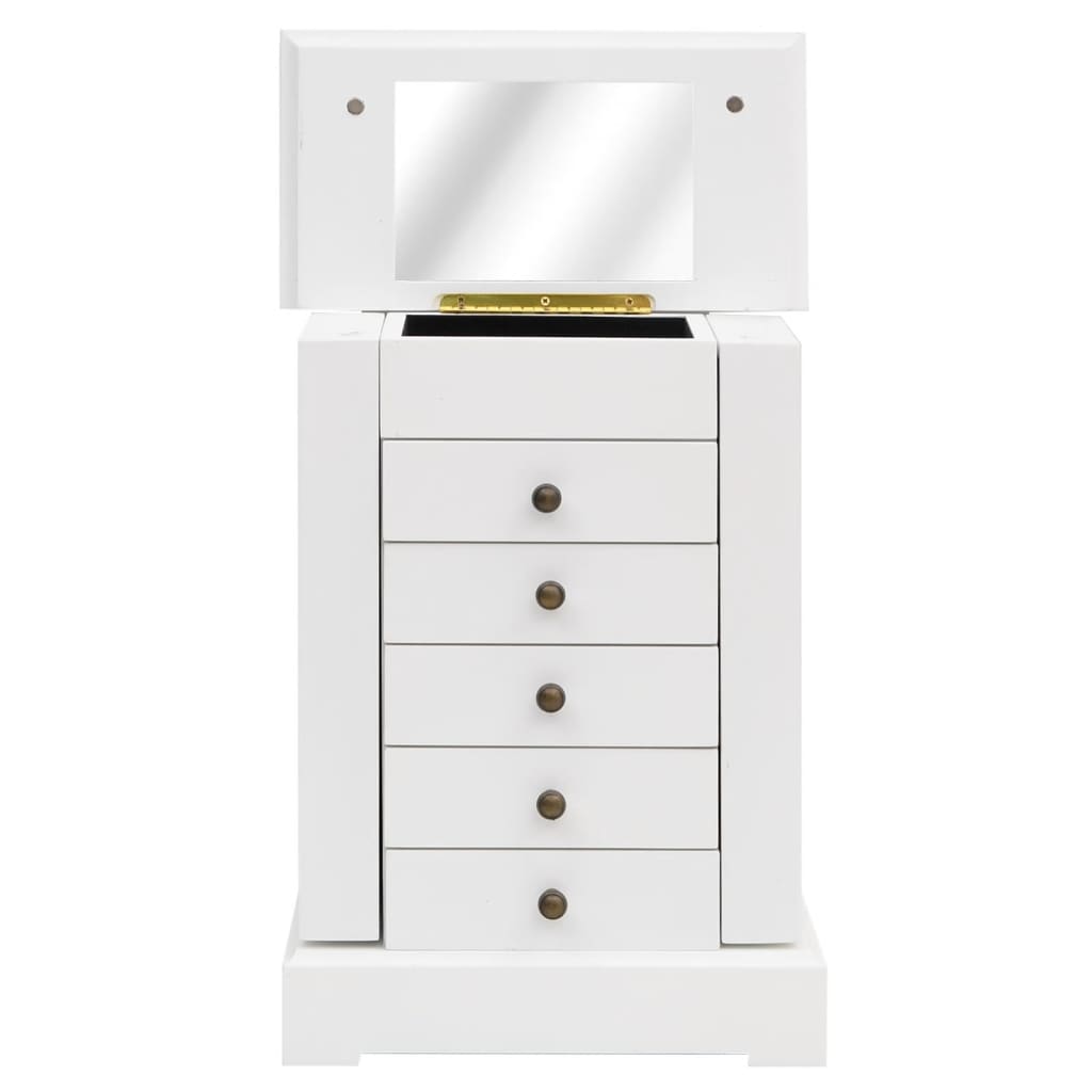 Smykkeskab med spejl mdf 25 x 13,5 x 34 cm - number 6.